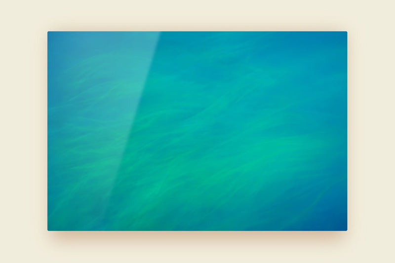 Blue Green Metalic Aluminium Print