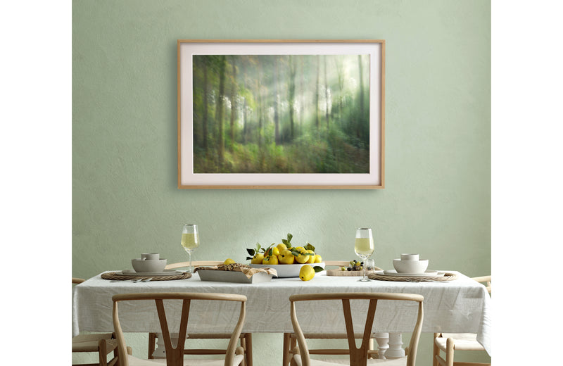 Abstract Landscape Art Green Woodland Forest