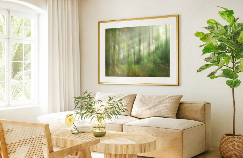 Living Room Art Nature Inspired Green Wall Decor
