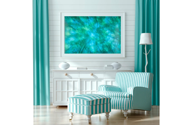 Nature Inspired Abstract Art Tree Woodland Blue Green
