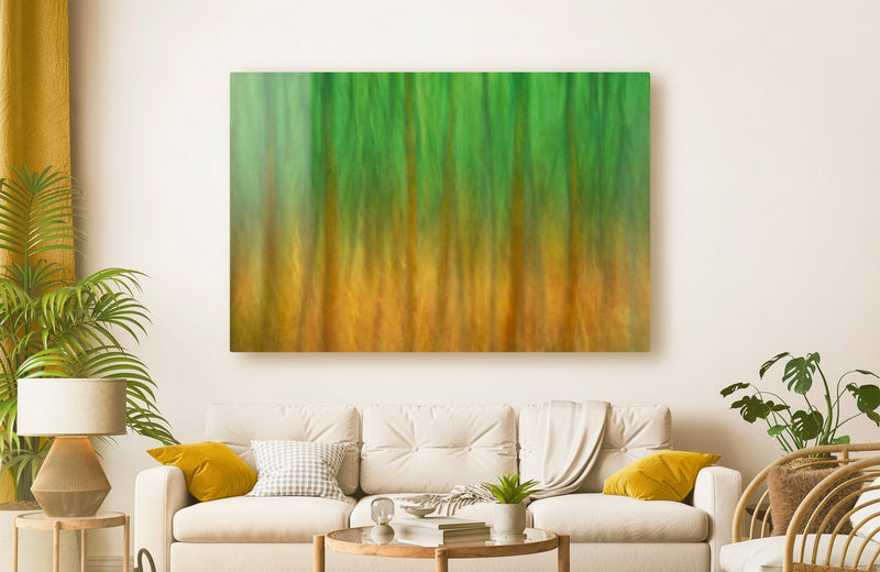 Contemporary Wall Art Nature Landscapes Green Yellow