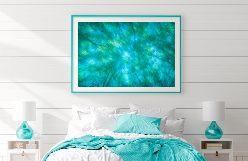 Landscap Art Country Cottage Interior Blue Green Turquoise