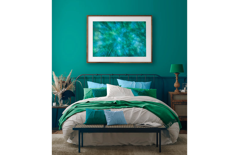 Framed print on archival paper in bedroom