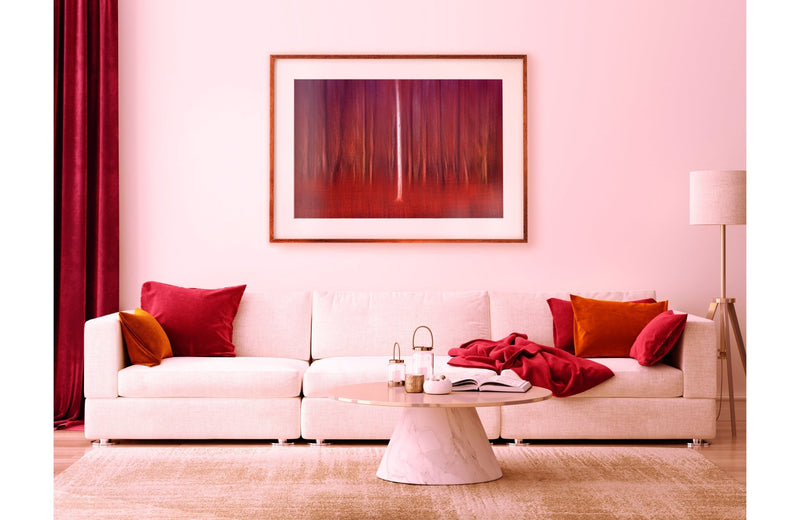 Oversized Art Landscape Nature Inspired Abstract Art Red White